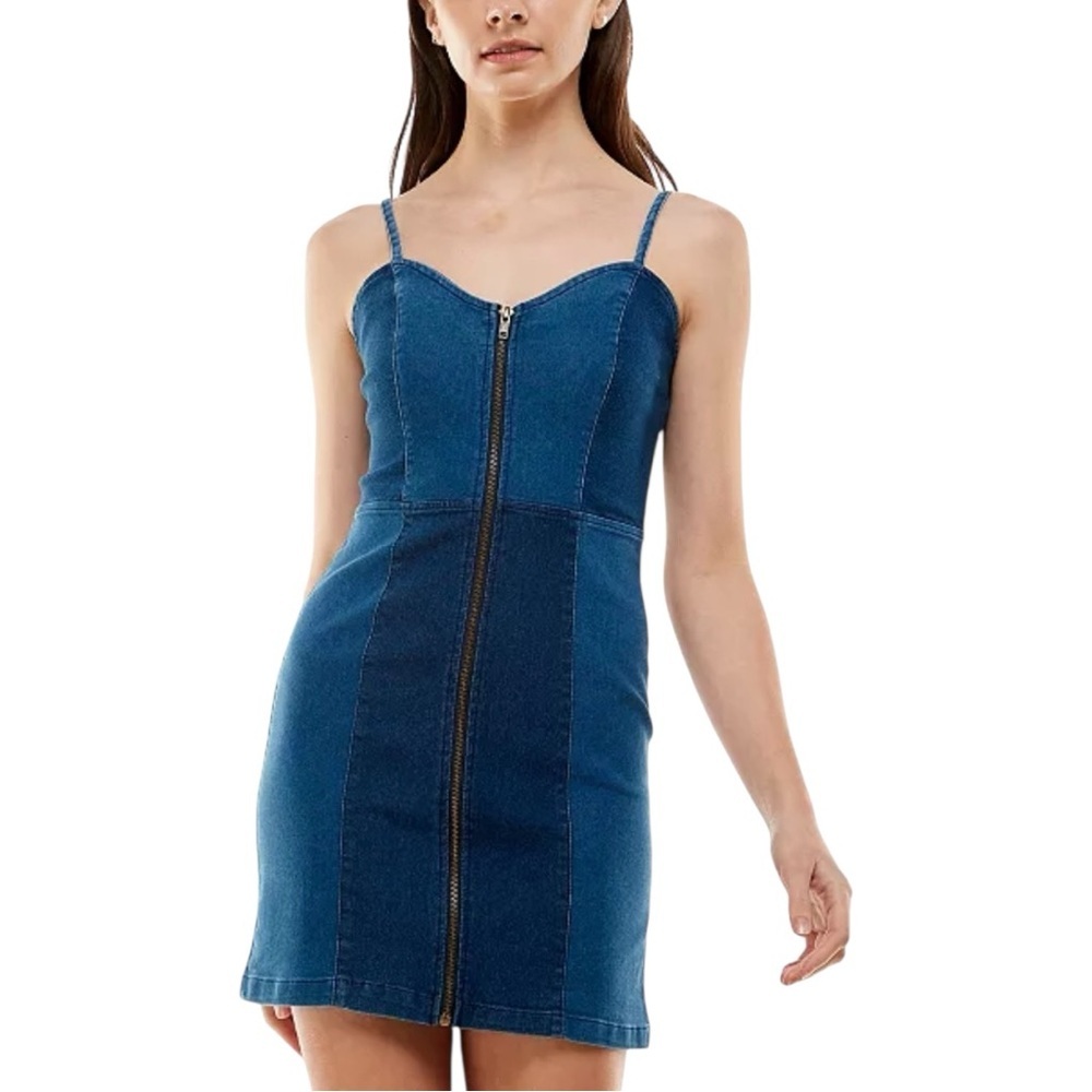 Colorblock Denim Dress by Derek Heart